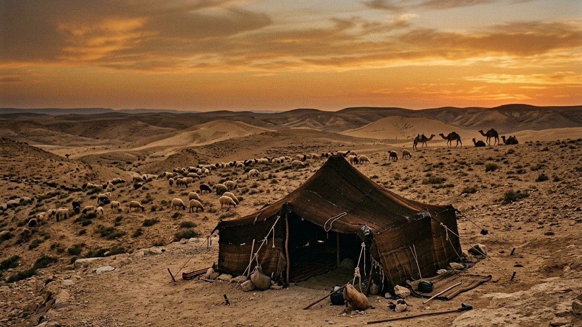 Tenda de pastor no deserto da terra de Uz, contexto histórico do livro de Jó
