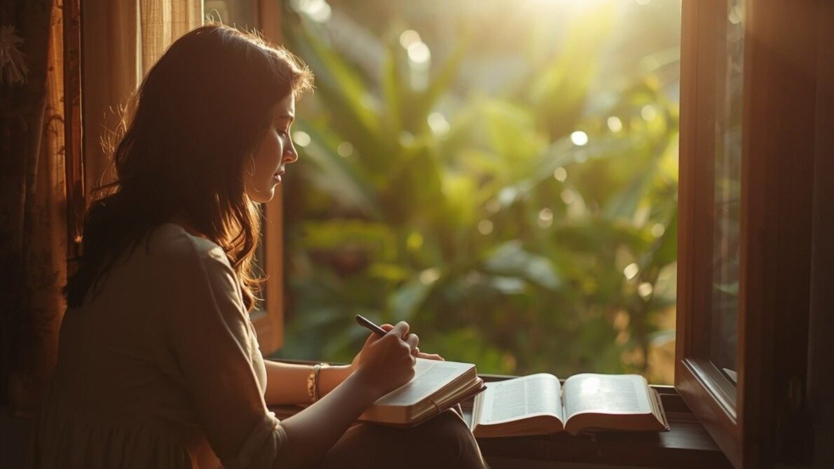 Maos unidas sobre a Biblia aberta, representando reconciliacao e perdao entre pessoas