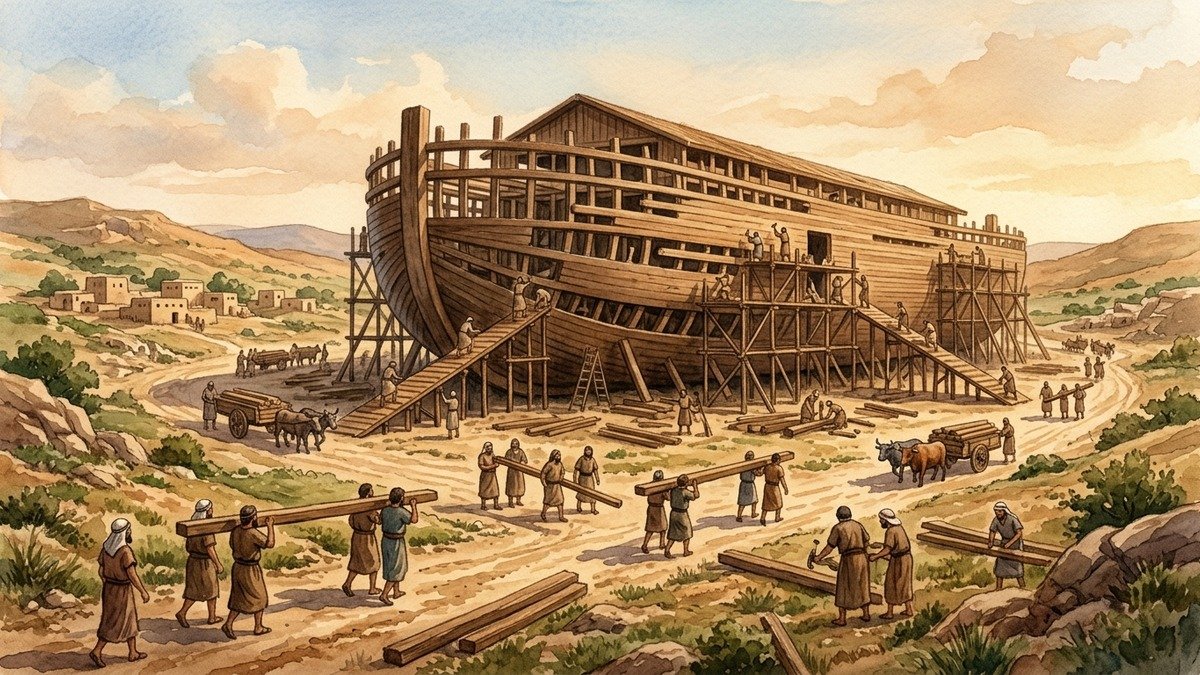 construção da arca de noé na bíblia