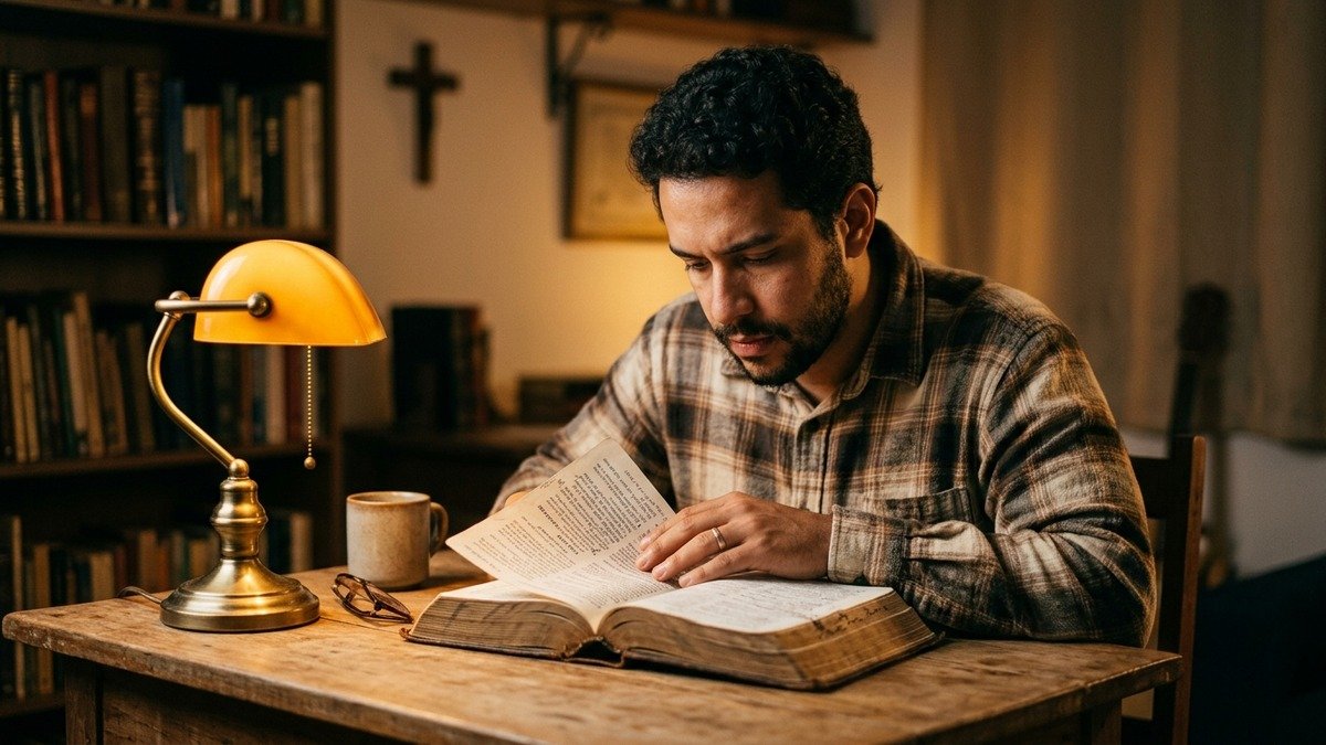 pessoa estudando o livro de romanos