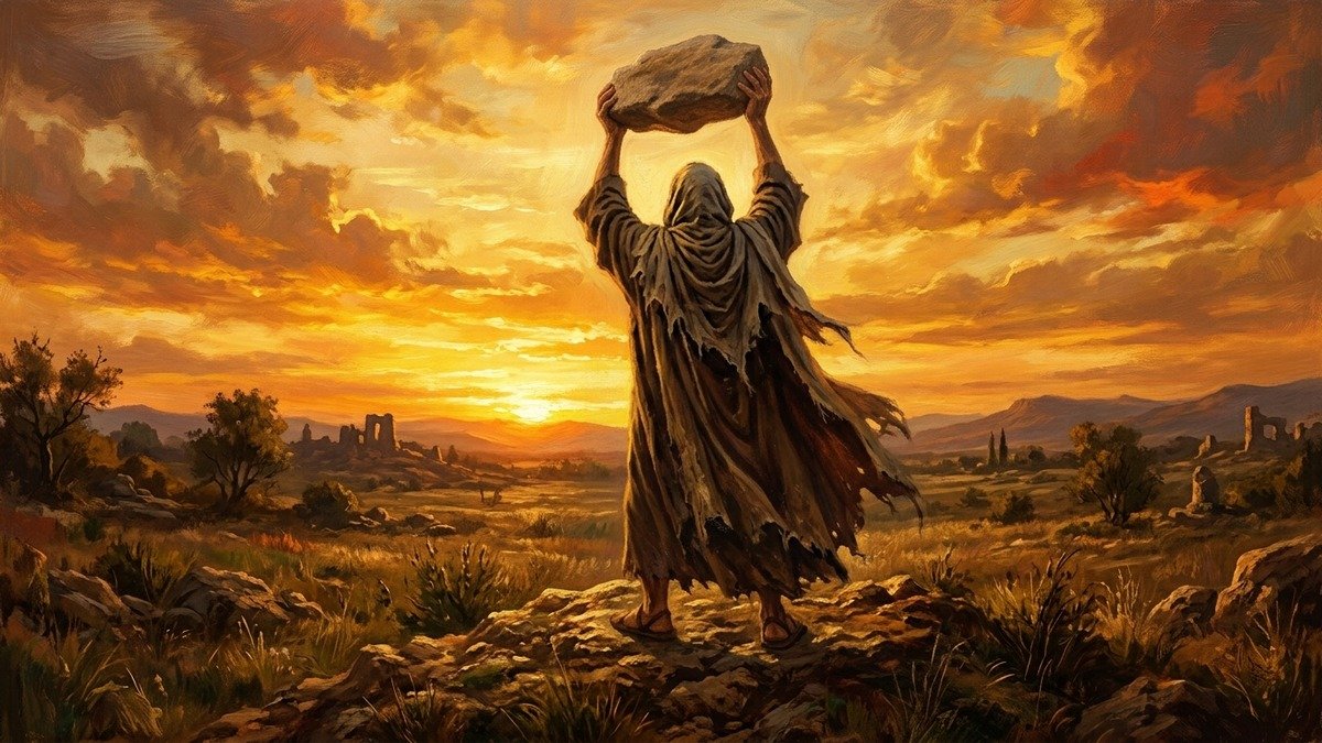 samuel levantando a pedra ébenezer em 1 samuel
