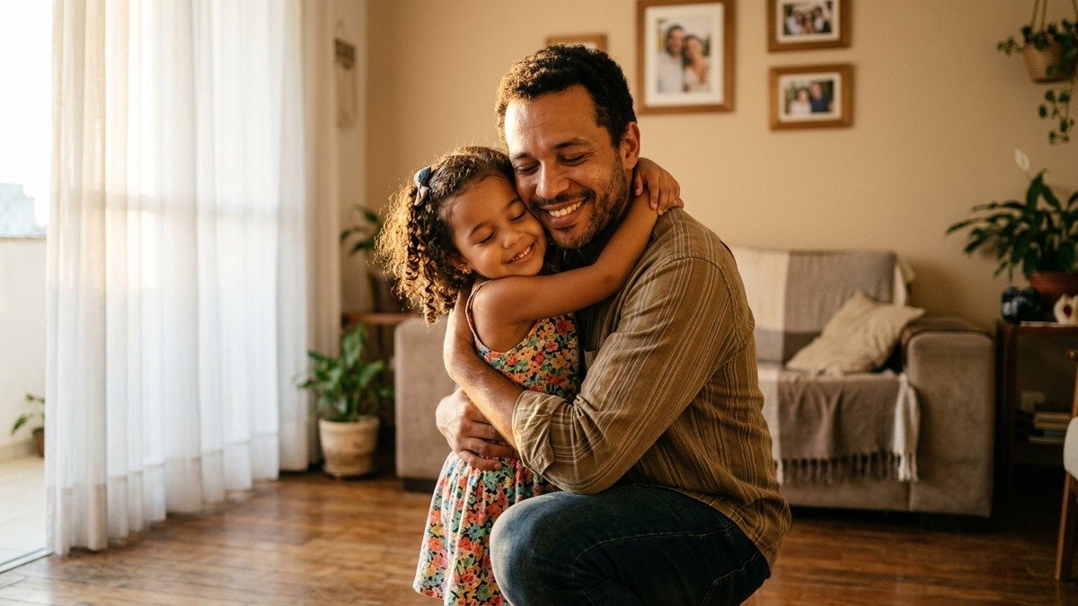 pai e filha representando o amor de deus